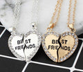 BondedHeartsâ„?â€?Custom Couple Necklaces (Split Heart Set)